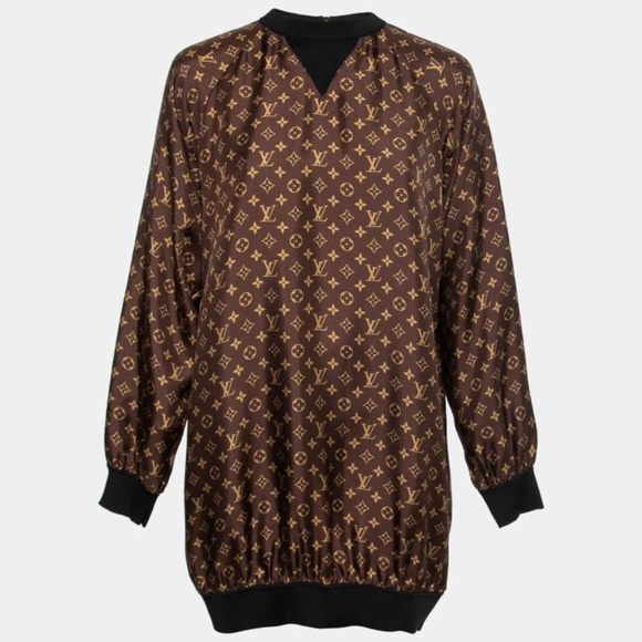 Louis Vuitton MONOGRAM SILK SWEATER DRESS